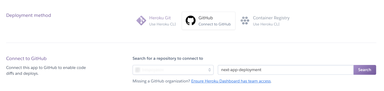 GitHub deployment method