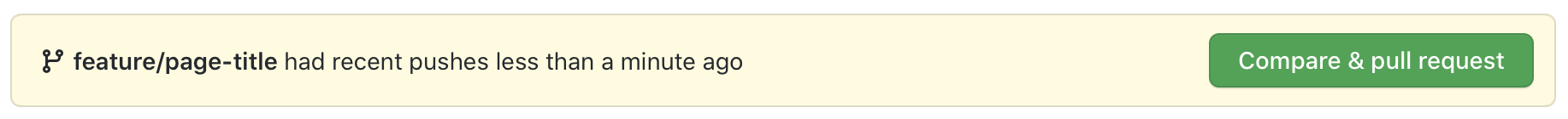 “Create pull-request” button on GitHub